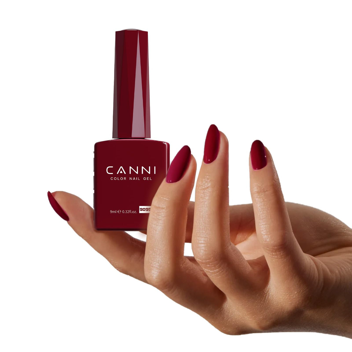 CANNI gel polish applied on hands demonstrating salon-quality glossy finish benefit