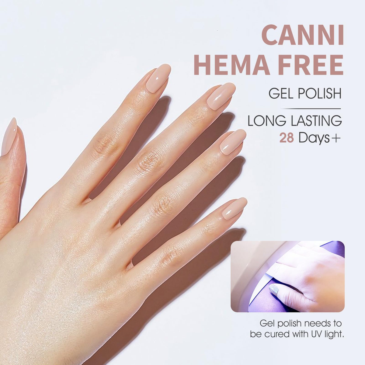 CANNI shade swatches displayed on a fan to compare nude pink tones benefit quick color matching