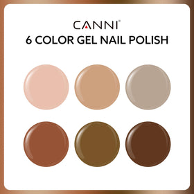 CANNI single bottle close-up of dark brown polish, precise pigment preview