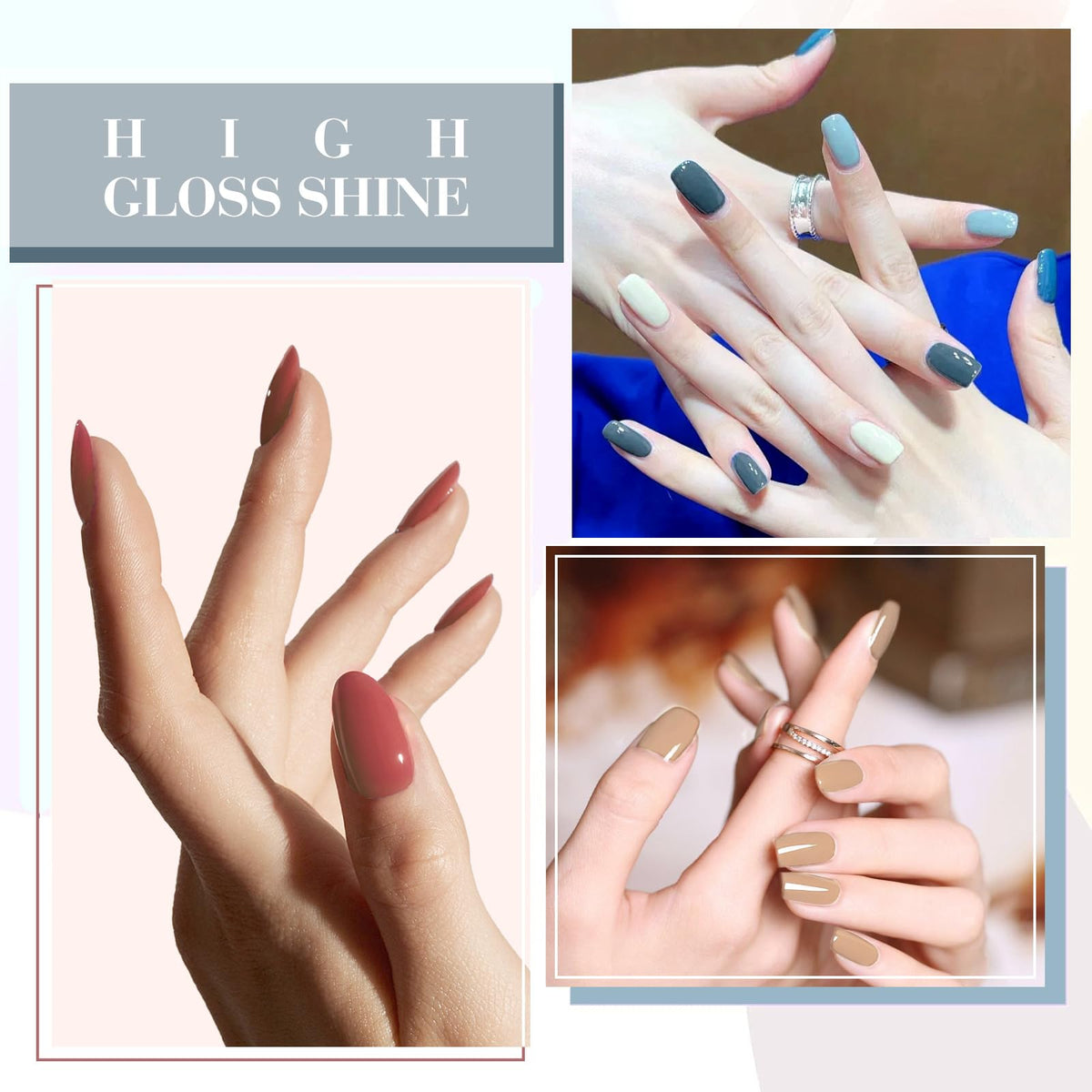 CANNI swatch fan displaying the set’s browns, nudes and fall blue shades