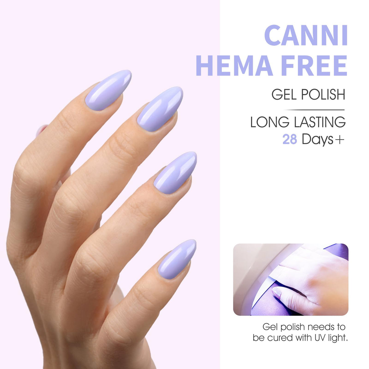 CANNI swatches on nail tip fan illustrating the set's true-to-bottle color payoff