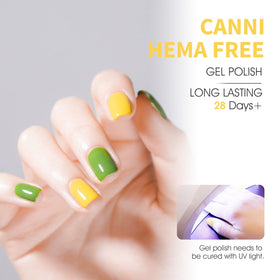 CANNI texture swatch strokes illustrating pigmented, smooth gel consistency for opaque finish