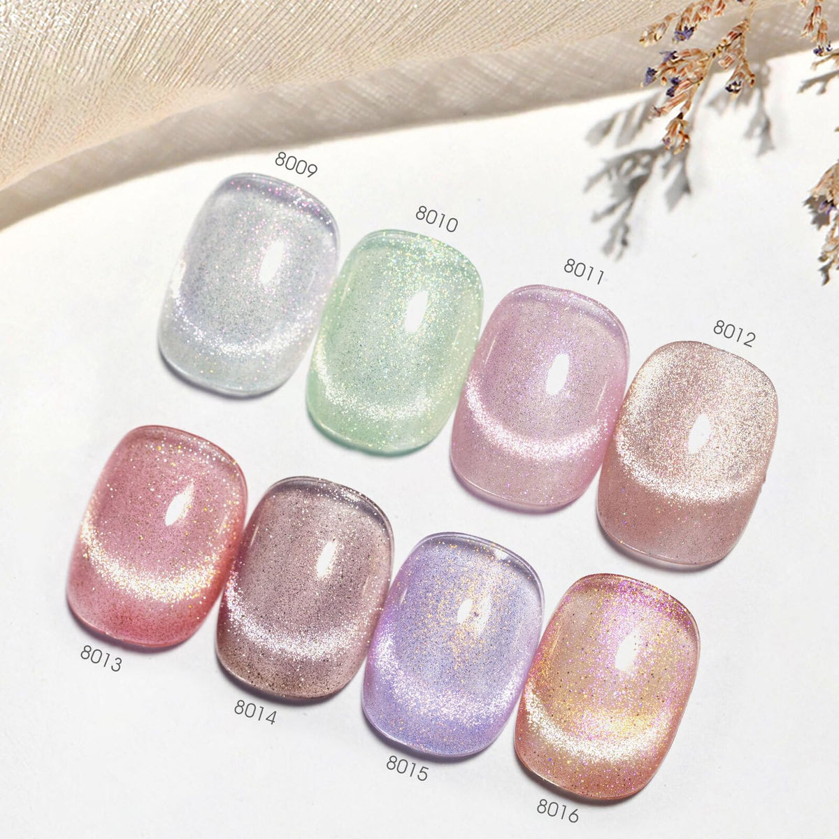 CANNI textured polish swatches on color fan, accurate color preview benefit