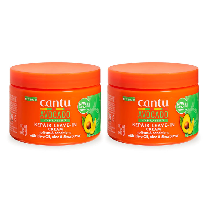 Cantu front packaging showing two 12 oz jars and product benefits