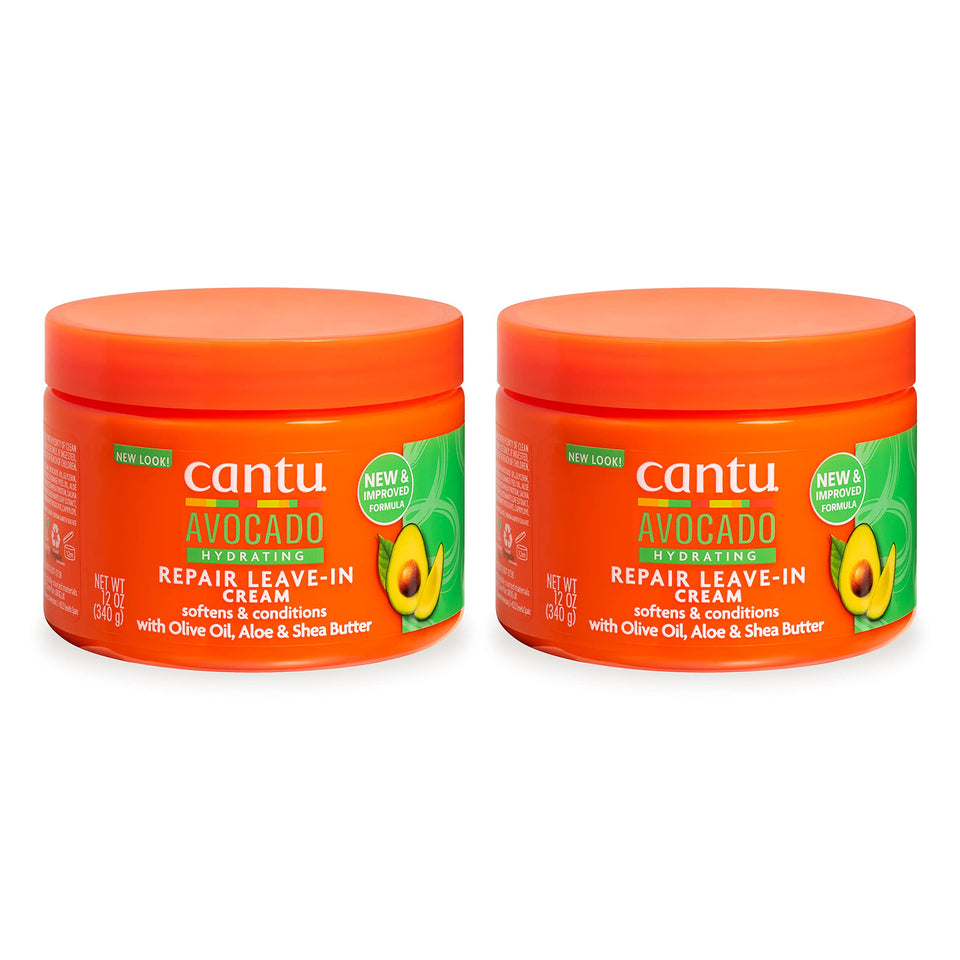 Cantu front packaging showing two 12 oz jars and product benefits