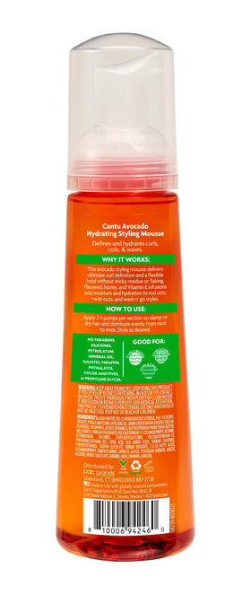 Cantu mousse texture on hand highlighting lightweight foam and hydration