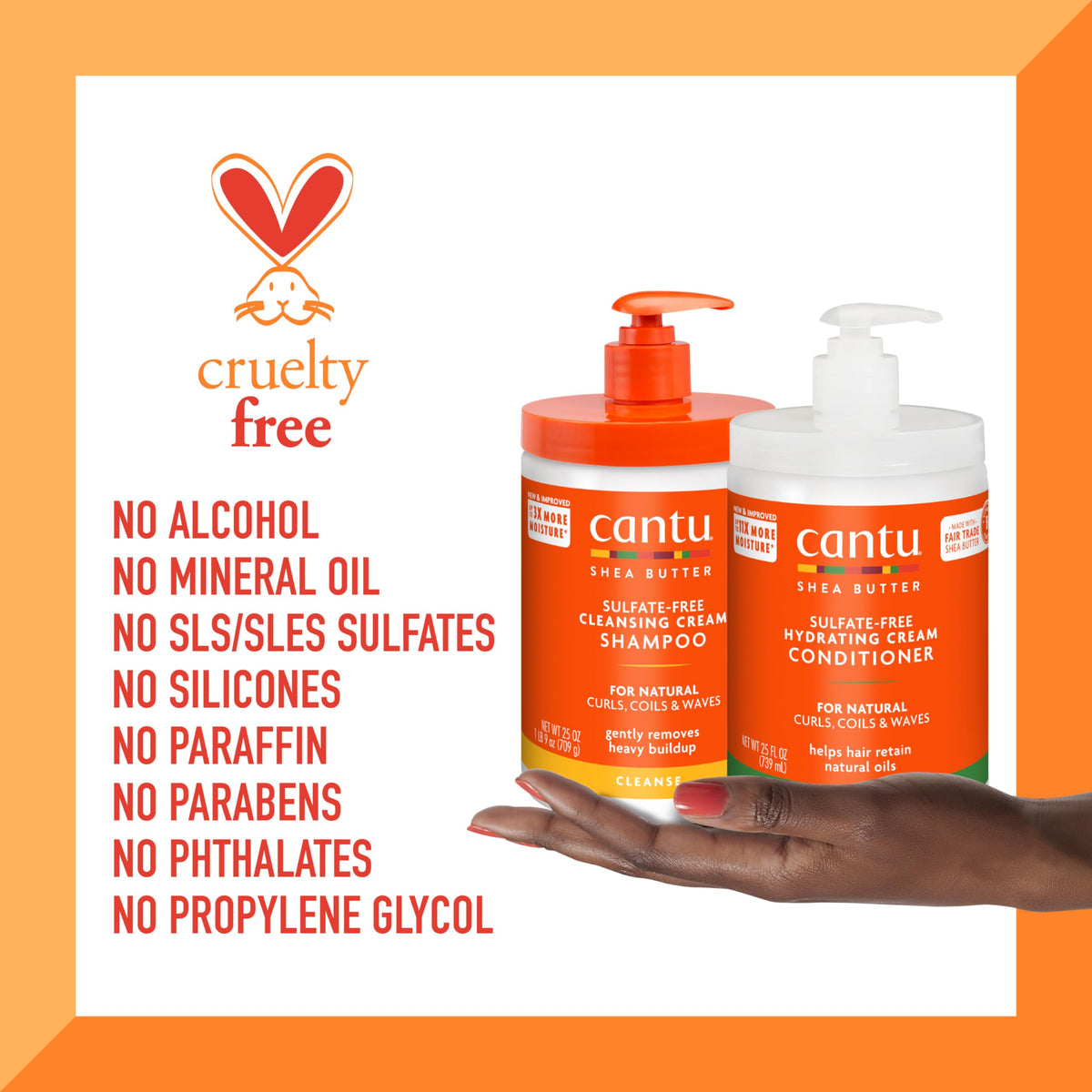 Cantu conditioner spread on curly ends, helping reduce breakage