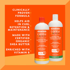 Cantu conditioner cream texture close-up showing moisturizing richness