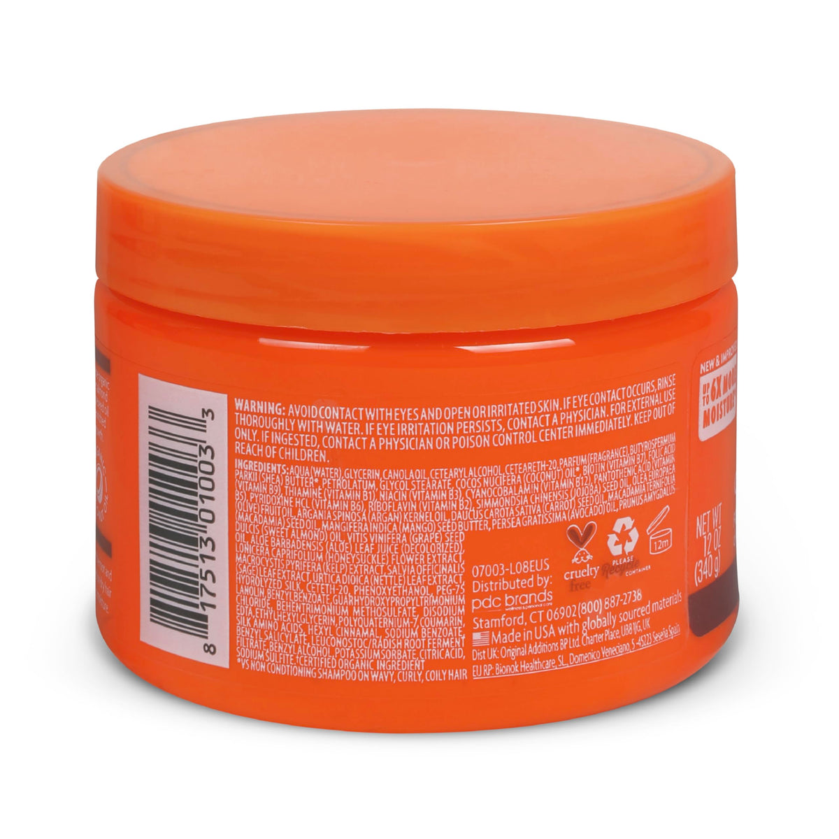 Cantu open jar texture highlighting creamy shea butter slip