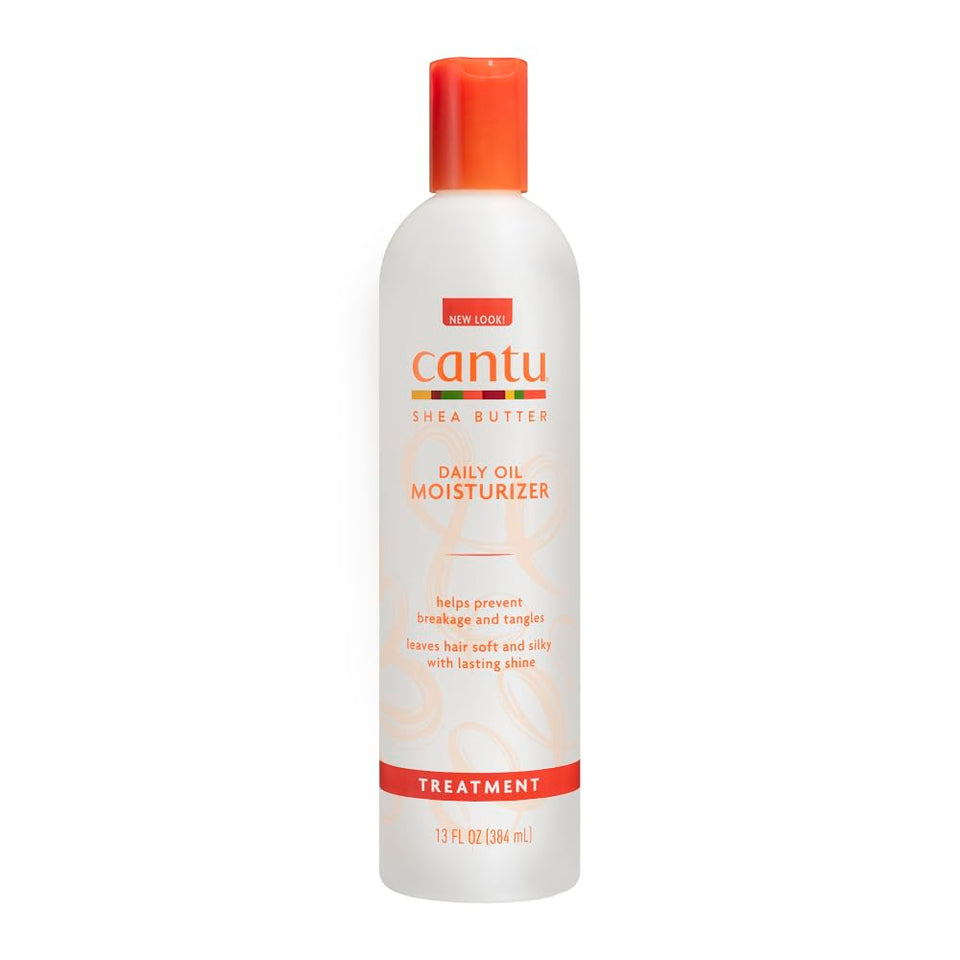Cantu bottle front label showing product name and shea butter benefits
