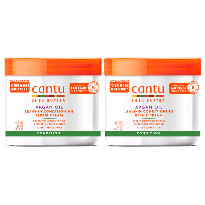 Cantu front jar pack of 2 showing brand and packaging benefits