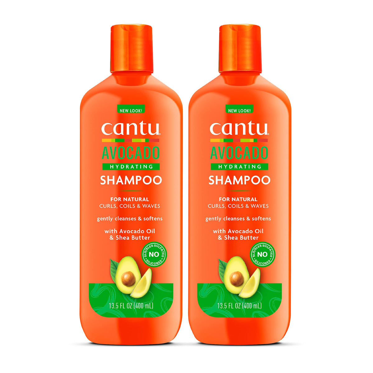 Cantu front packaging showing 13.5 oz bottle and clear branding benefit hydration