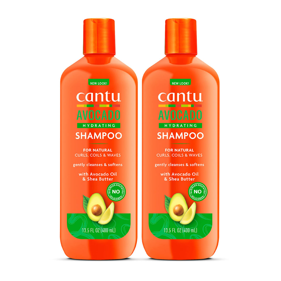 Cantu front packaging showing 13.5 oz bottle and clear branding benefit hydration