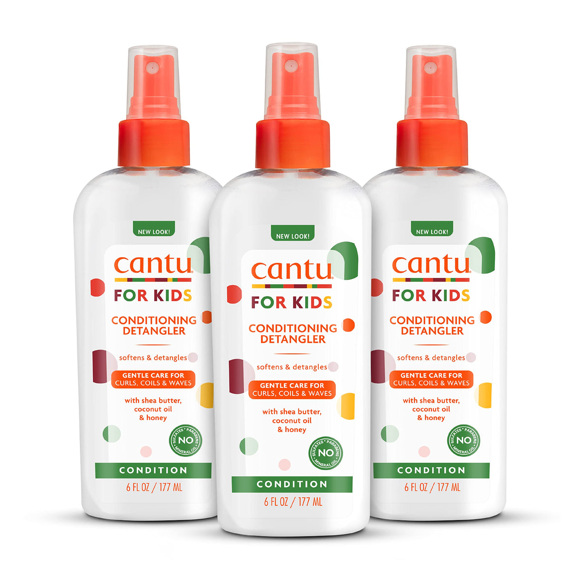 Cantu front packaging showing bottle and easy-spray benefit