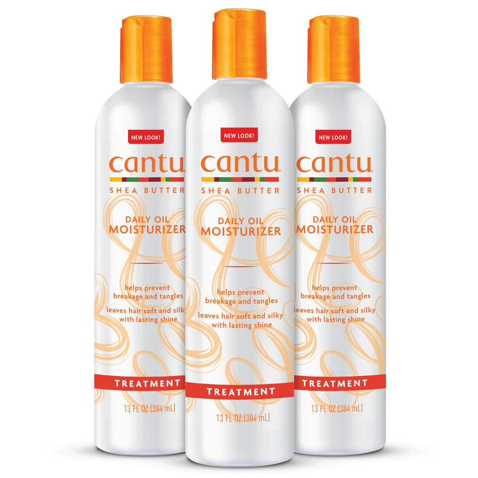 Cantu front packaging showing product and benefits for glossy hair