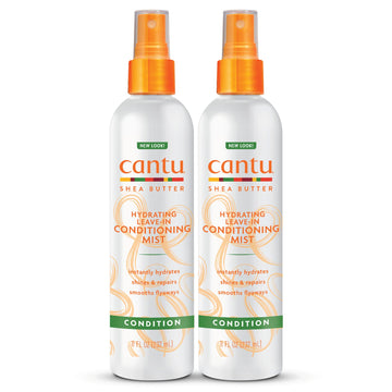 Cantu front packaging dual bottles showing value and lightweight mist benefits