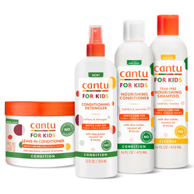 Cantu front packshot showing all four large products and set benefit