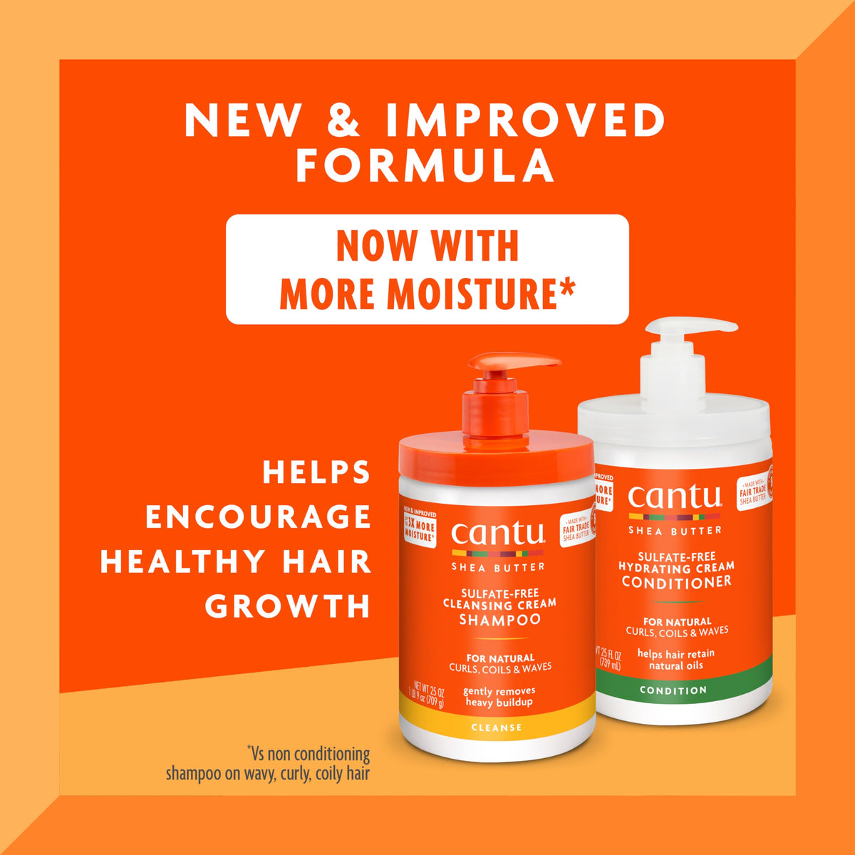 Cantu shampoo pouring into hand and lathering, showing gentle cleansing