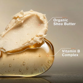 Cantu bottle in hand to illustrate 12 fl oz scale and portability
