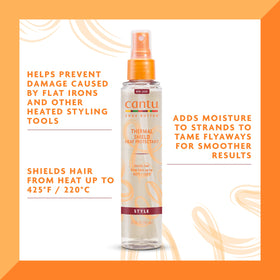 Cantu thermal shield back label with ingredients and directions visible