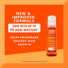 Cantu back label closeup displaying ingredients and usage directions