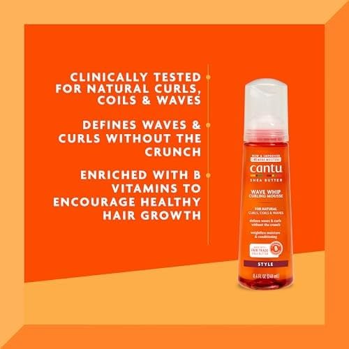 Cantu mousse texture closeup highlighting lightweight foam hydration