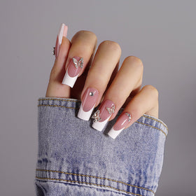 CANVALITE nails being glued on demonstrating fast application and secure hold