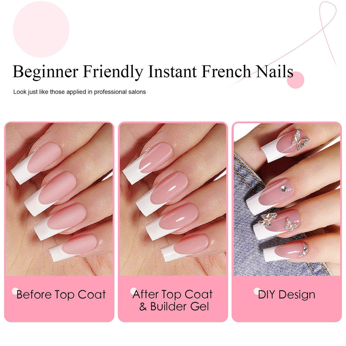 CANVALITE close detail of white smile line displaying crisp French tip precision