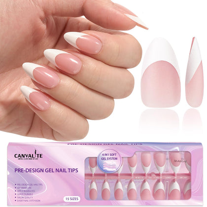CANVALITE front packaging showing 300-piece French tip nails, fast salon look