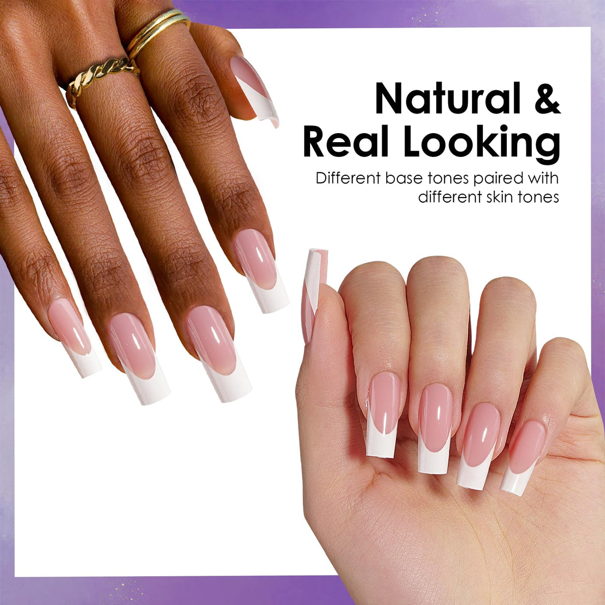 CANVALITE on model hands showcasing polished French manicure look instantly
