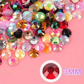 CANVALITE rhinestones applied to fingernail showing delicate sparkle for nail art