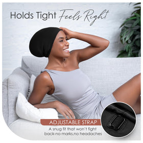 CAPLORD adjustable band detail showing secure fit and comfortable hold