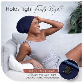CAPLORD adjustable toggle detail demonstrating custom fit comfort for any head size