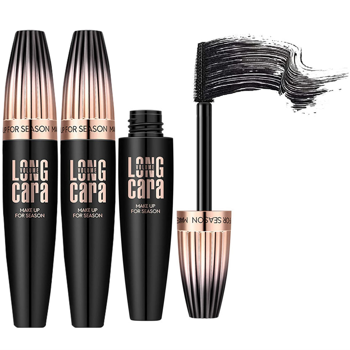 Cappuvini front packaging showing two mascara tubes and benefits
