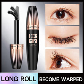 Cappuvini mascara applied on model delivering visible length benefit