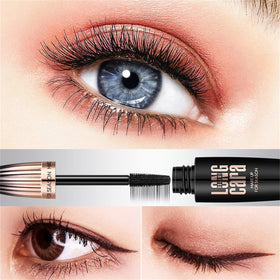 Cappuvini mascara tube next to ruler for clear size comparison benefit