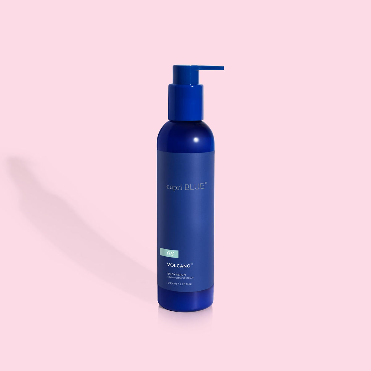 Capri Blue serum on bathroom shelf in lifestyle setting for daily routine