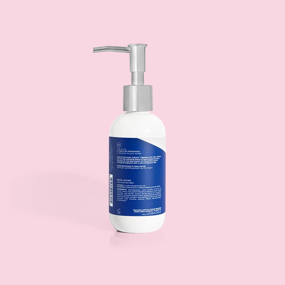 Capri Blue label close-up highlights brand and Volcano fragrance
