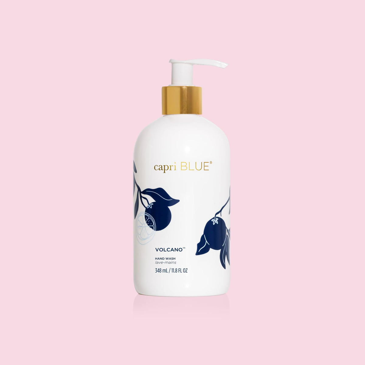 Capri Blue Volcano styled on bathroom sink offering scented, decorative hand care