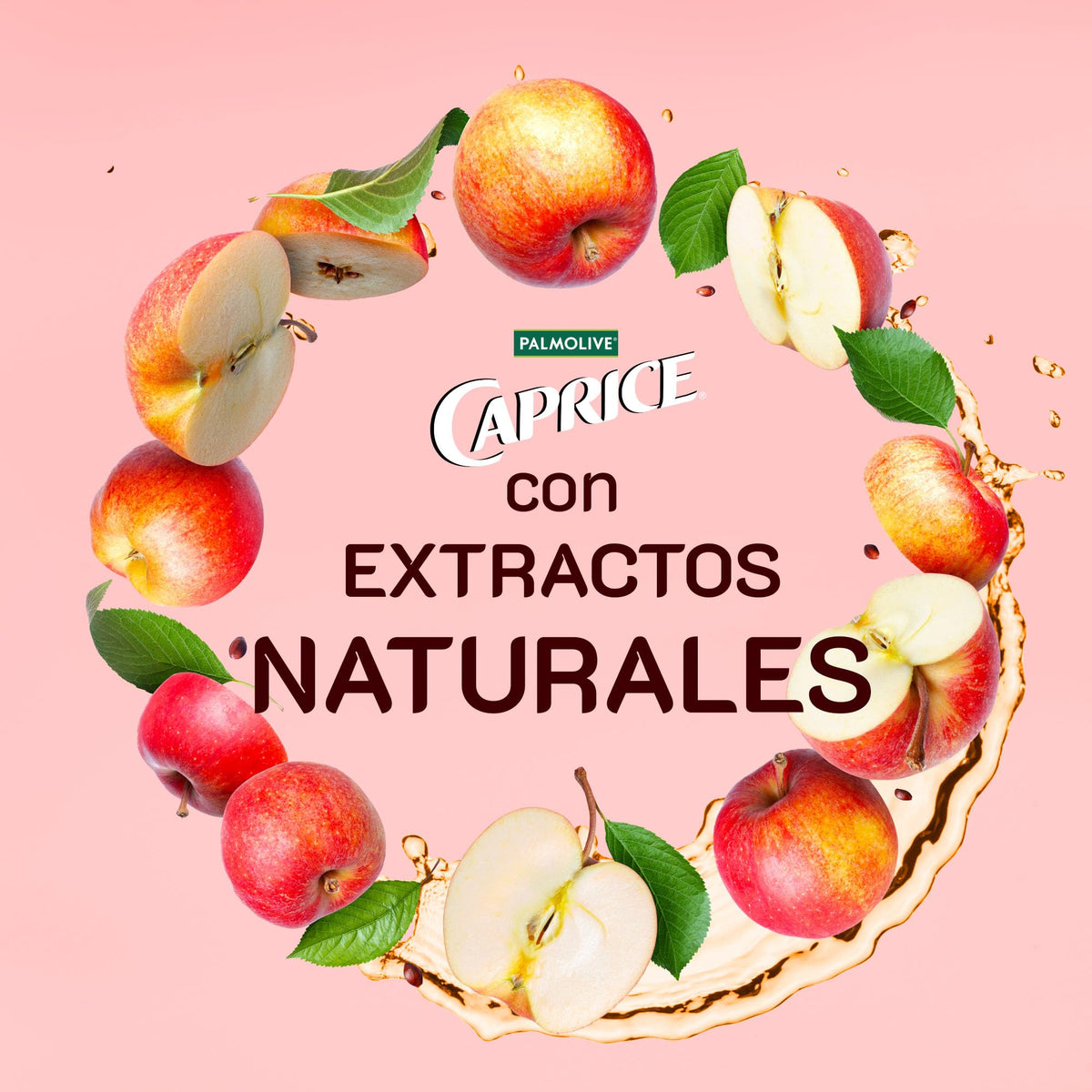 CAPRICE apple ingredient close-up showing natural extract for fresh scent