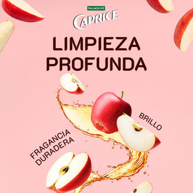 CAPRICE label ingredients detail showing natural extracts and vegan fragrance