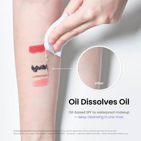 caraseoul balm-to-oil texture demonstrating smooth melting action