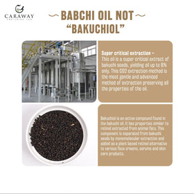 CARAWAY bakuchi oil blended into carrier oil demonstrating dilution step