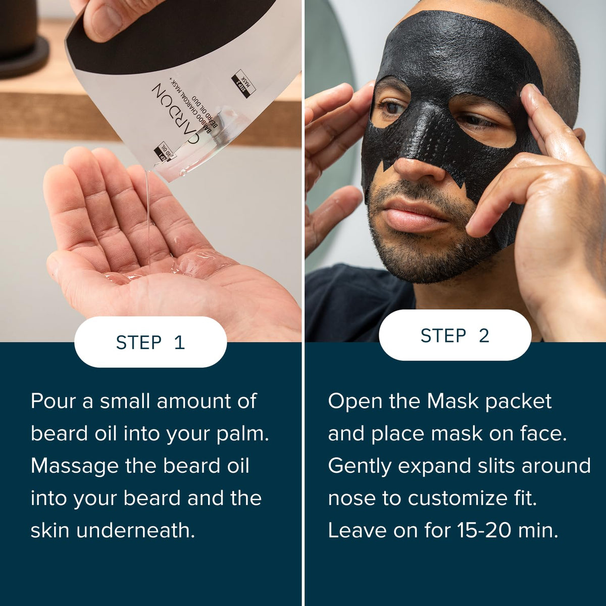 Cardon beard oil pipette dispensing oil to soften and hydrate beard