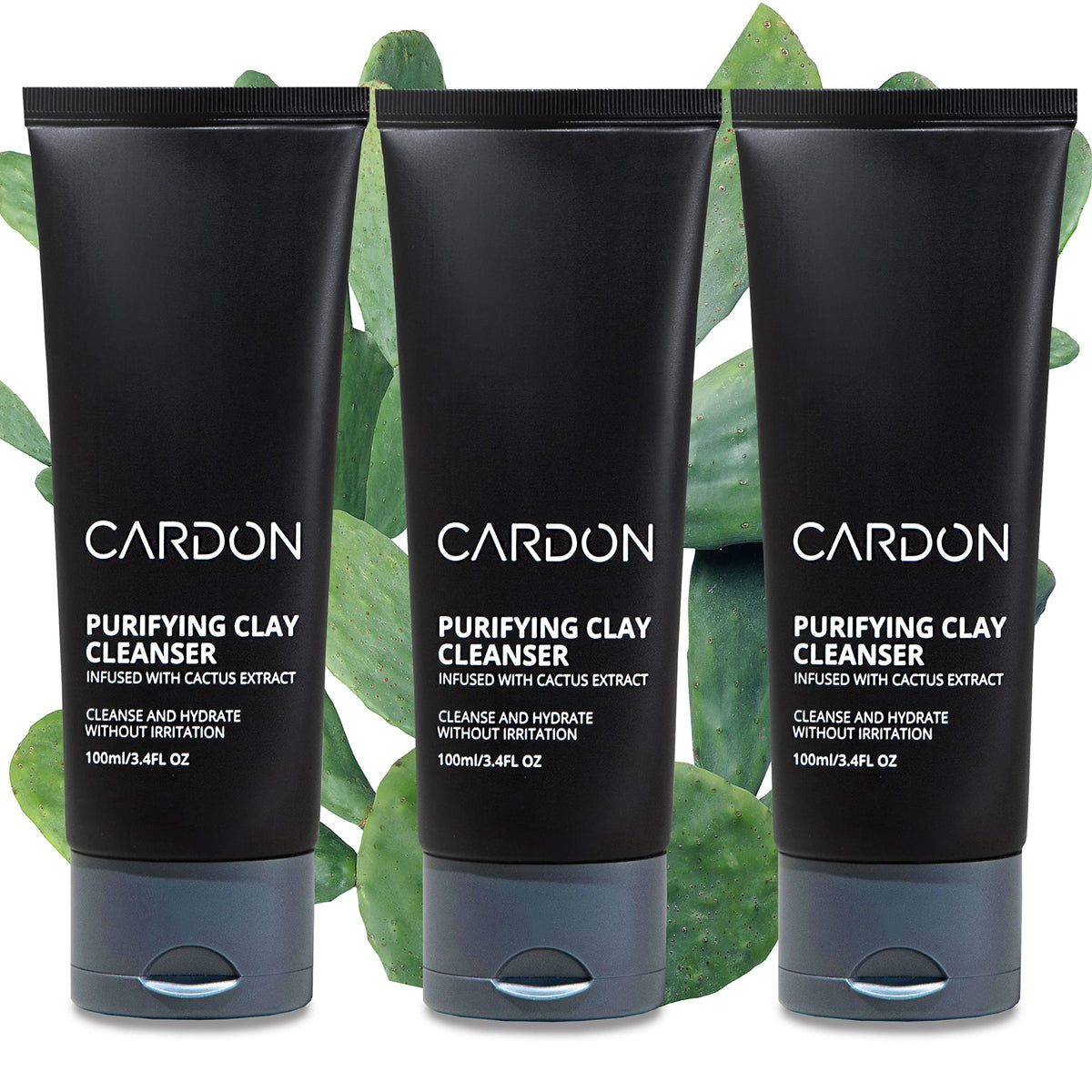 Cardon front packaging showing three tubes and clear product benefit