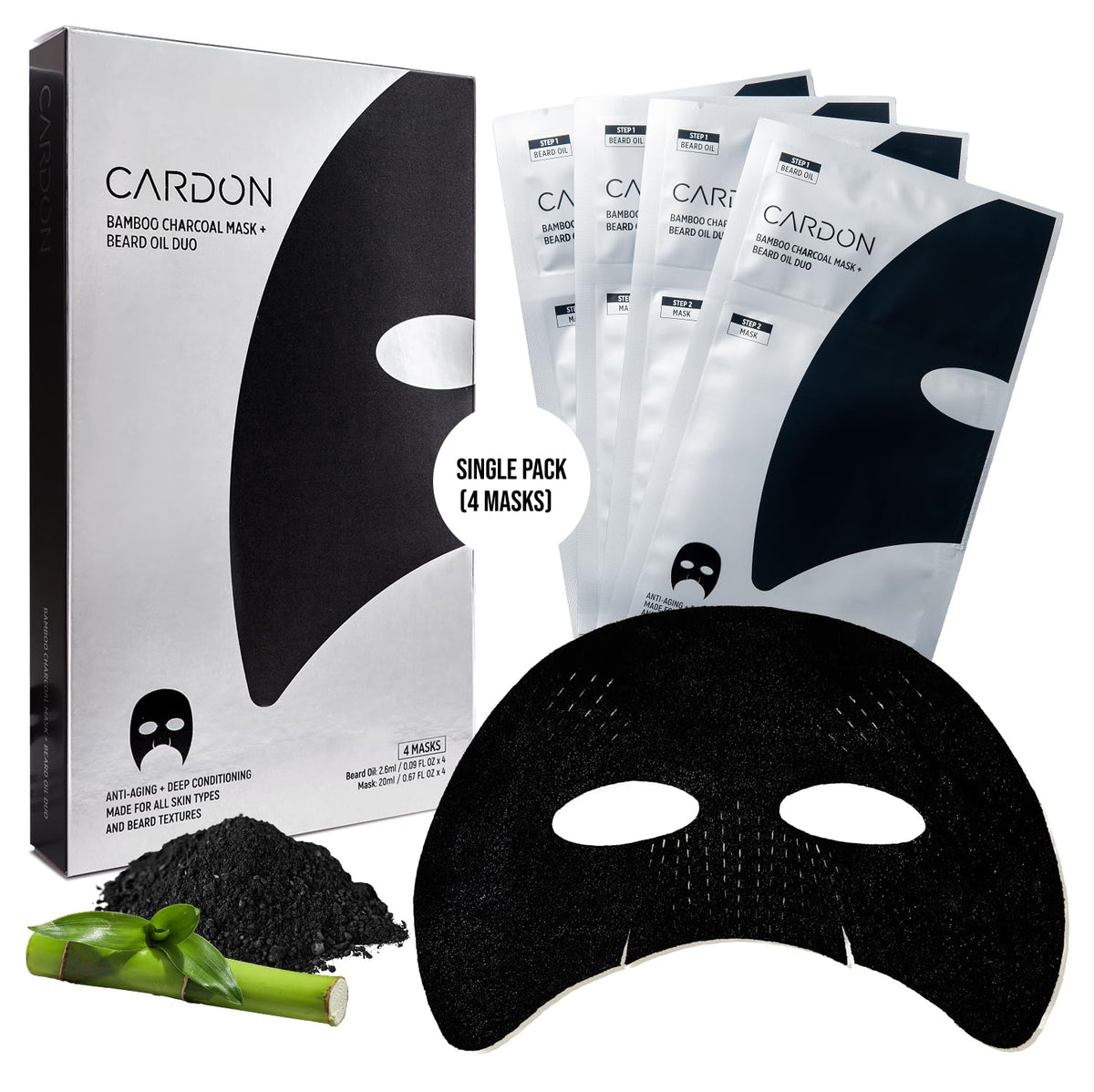 Cardon front packaging showing dual face and beard treatment benefits