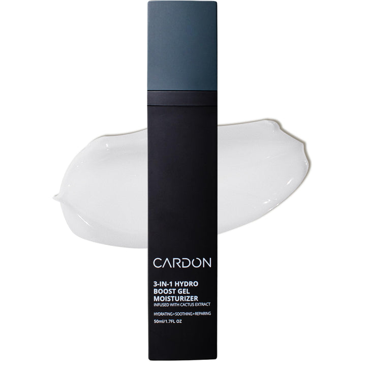 Cardon front packaging showing lightweight moisturizer and product benefits