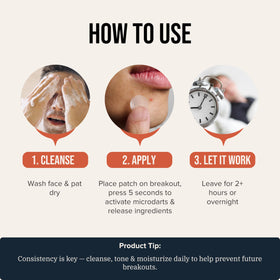 Cardon patch on bathroom vanity showing ready-to-use daily skincare