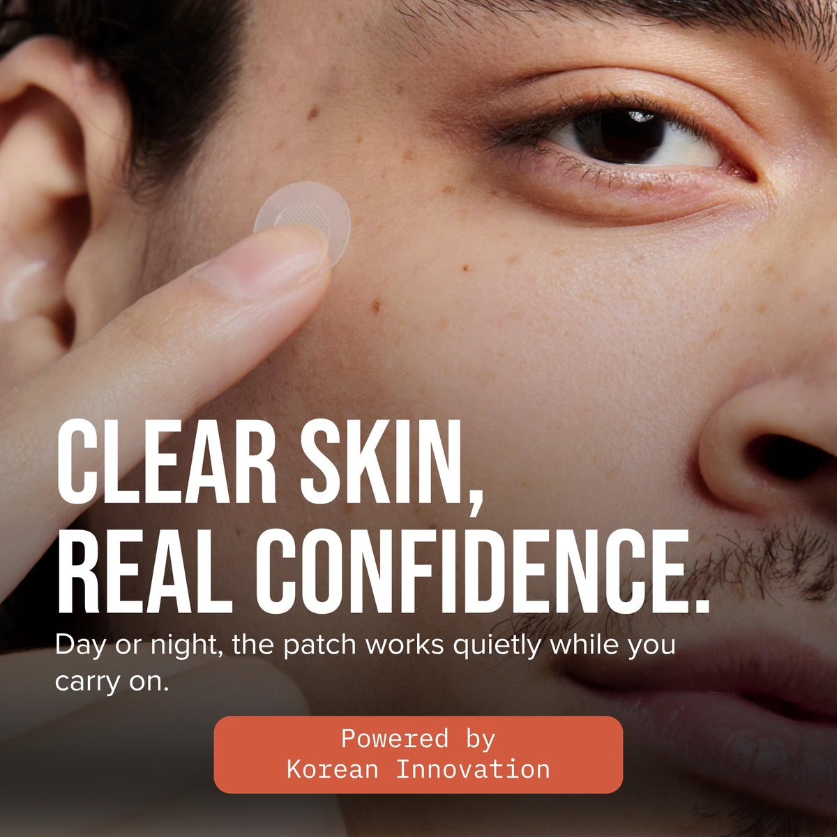 Cardon patch applied on skin demonstrating discreet overnight wear
