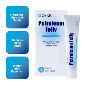 CareAll close-up of petrolatum texture showing smooth glossy barrier benefit